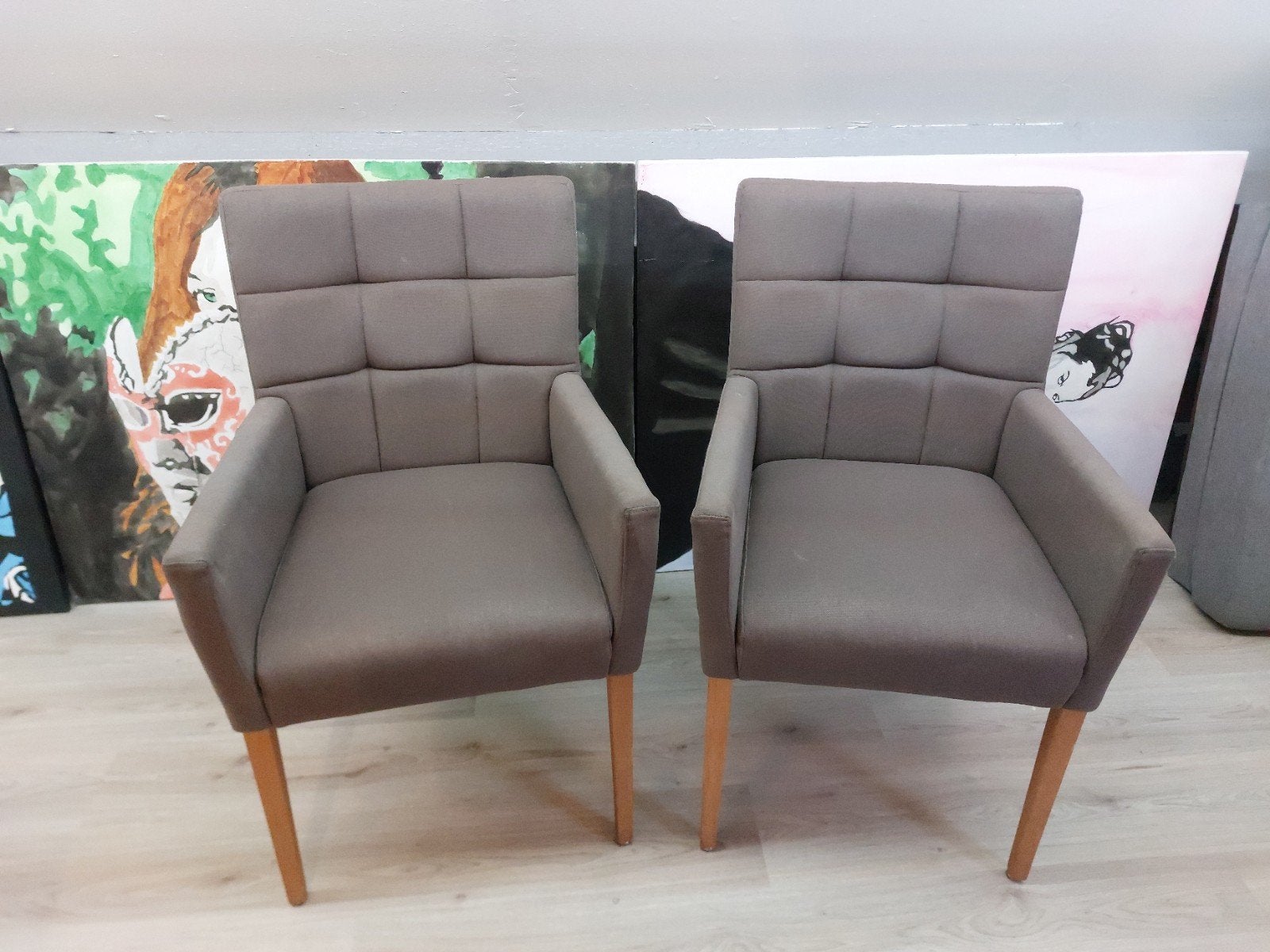 Mobitec eetkamer stoelen, set van 2, Huis en Inrichting, Ophalen, Twee, Zo goed als nieuw, Modern