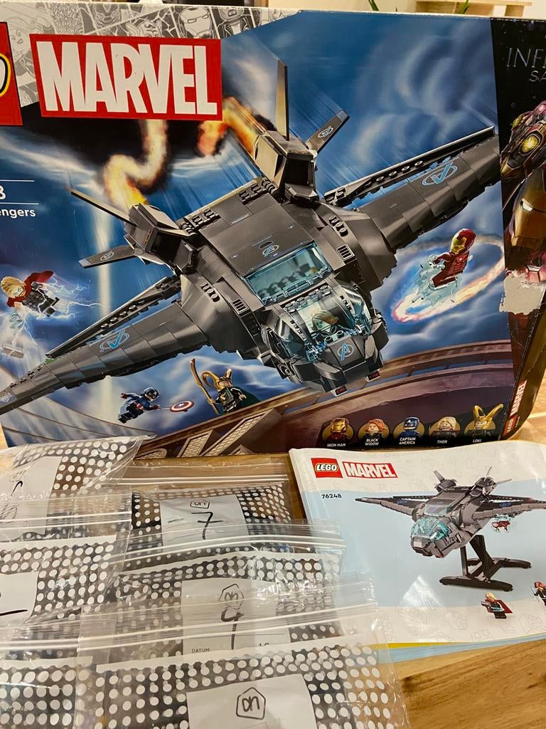 Lego Marvel 76248 Quinjet, Compleet, Marvel, Lego, Ophalen of Verzenden