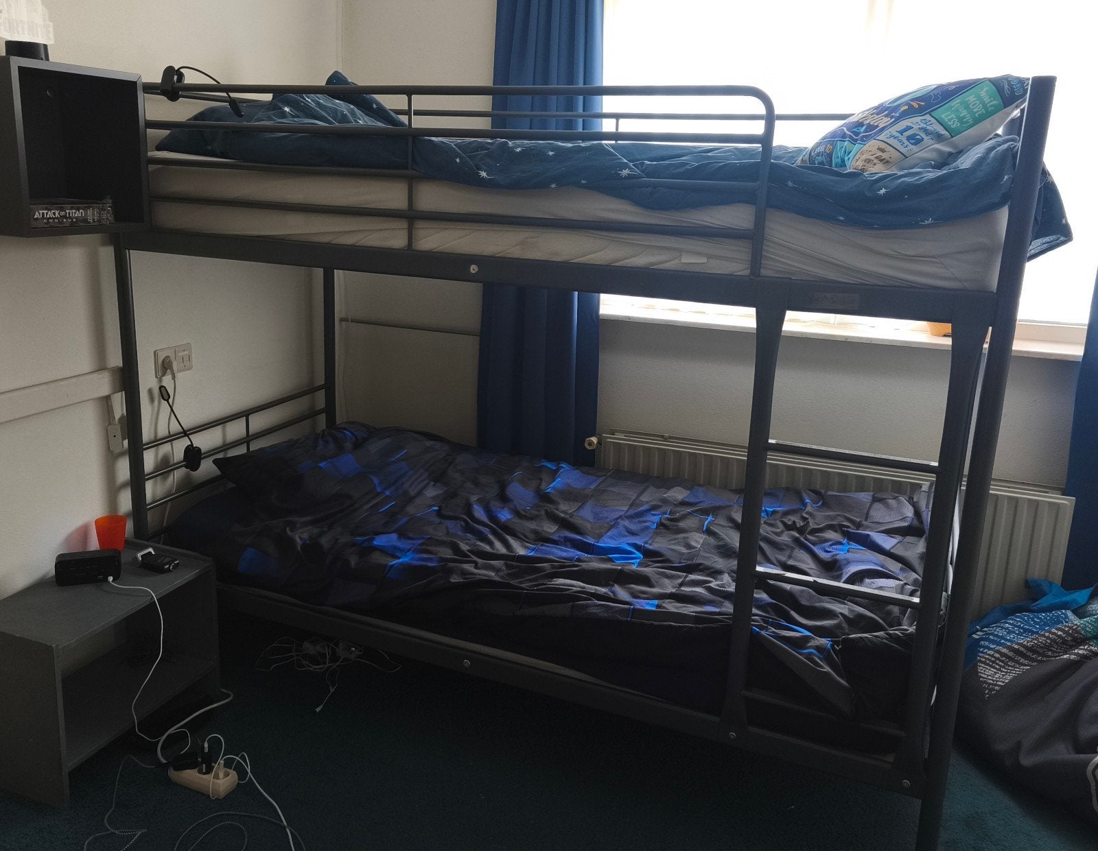 Stapelbed Ikea metaal, Ophalen, Gebruikt, 90 cm, 160 tot 180 cm
