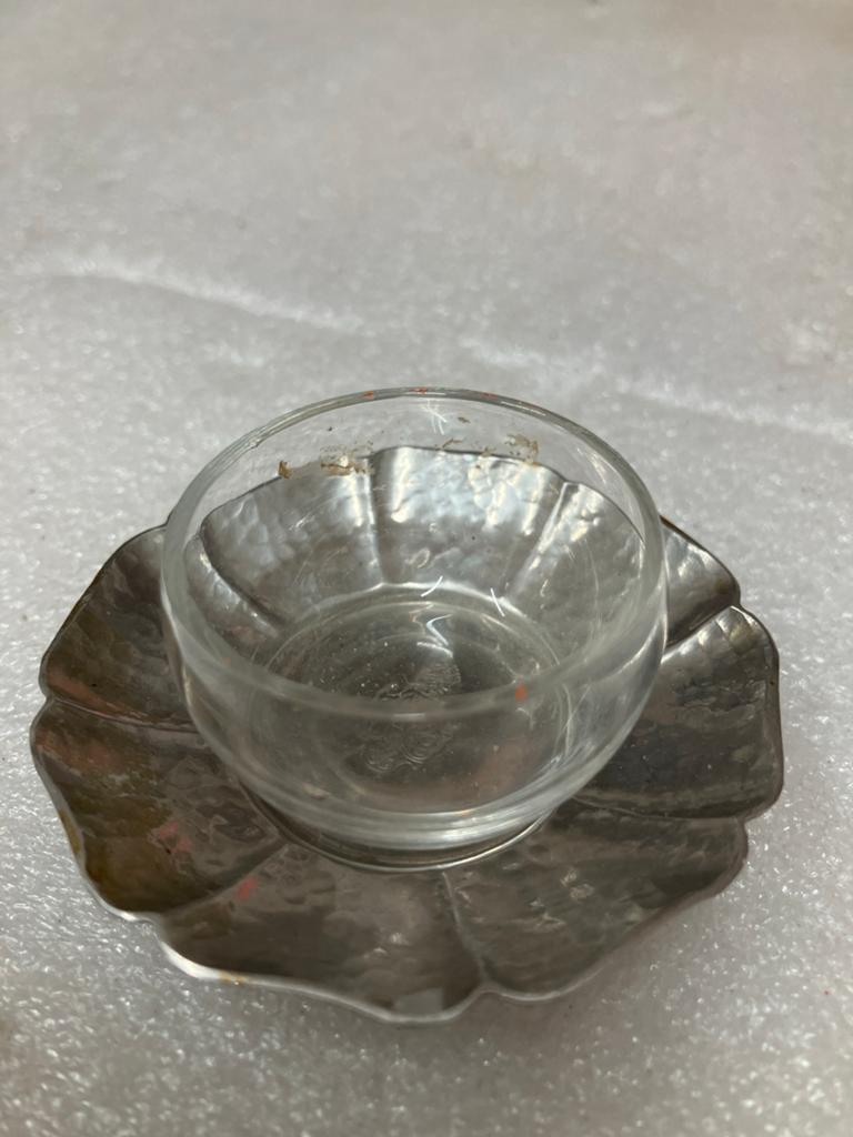 Vintage AVRO Schaaltje met Glasinzet - Uniek Design, Ophalen of Verzenden