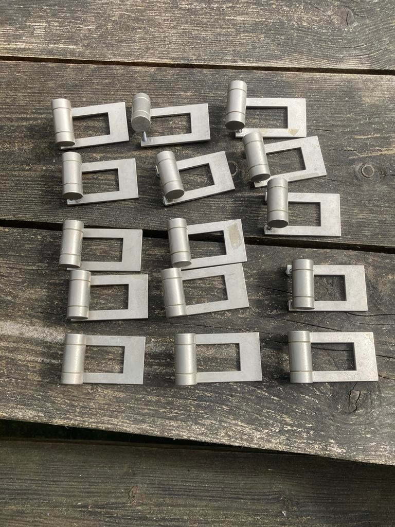 15 stuks deurgreepjes, Ophalen of Verzenden, Gebruikt, IJzer, Klink of Kruk
