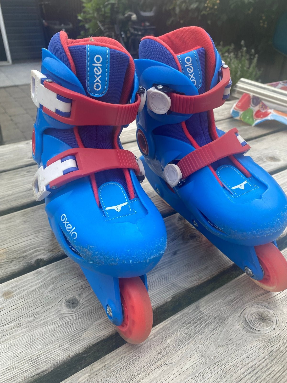 Oxelo kinder inline skates / rolschaatsen, mt 26 - 28, Kinderen, Ophalen of Verzenden, Verstelbaar, Gebruikt