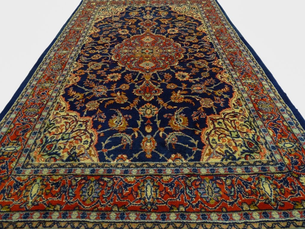 Perzisch tapijt - Sarouk - 216 x 137 cm - Handgeknoopt, Antiek - Modern - Klassiek - Eclectisch, 100 tot 150 cm, -, Blauw