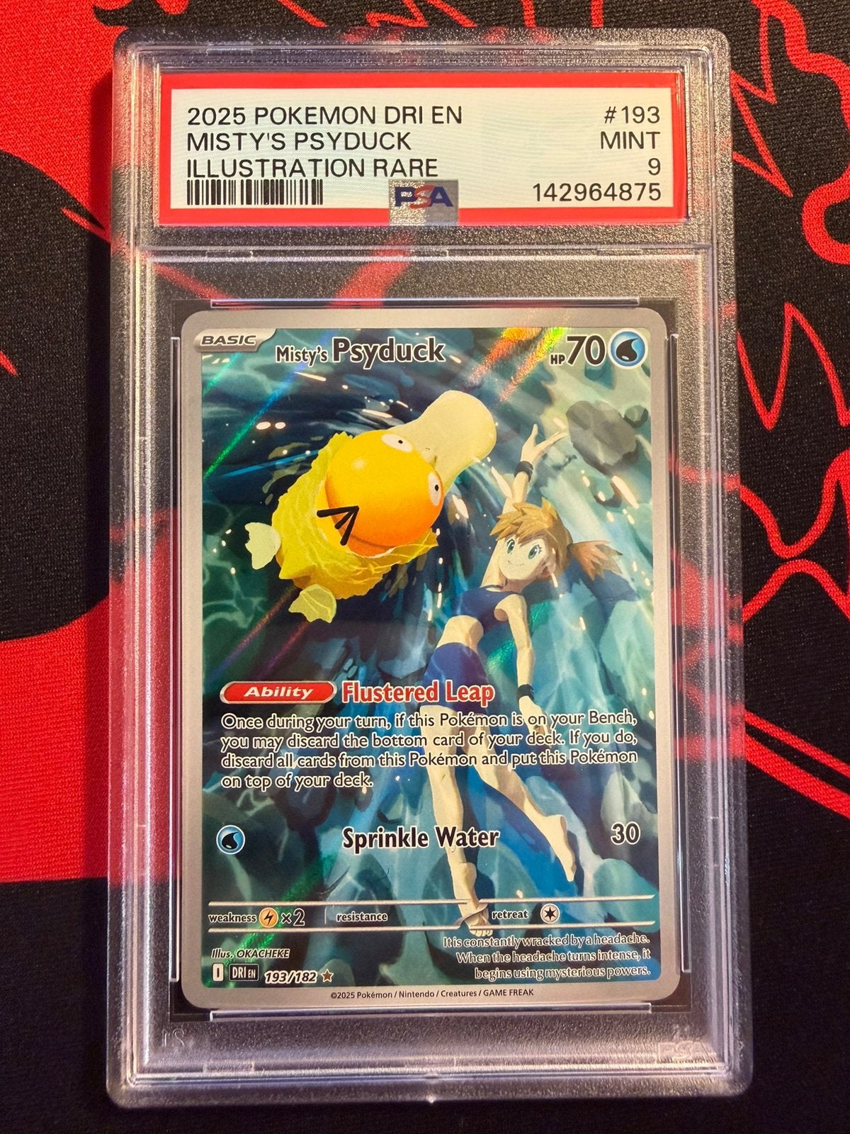 Mistys psyduck dri193 psa9 mint, Ophalen of Verzenden, Zo goed als nieuw