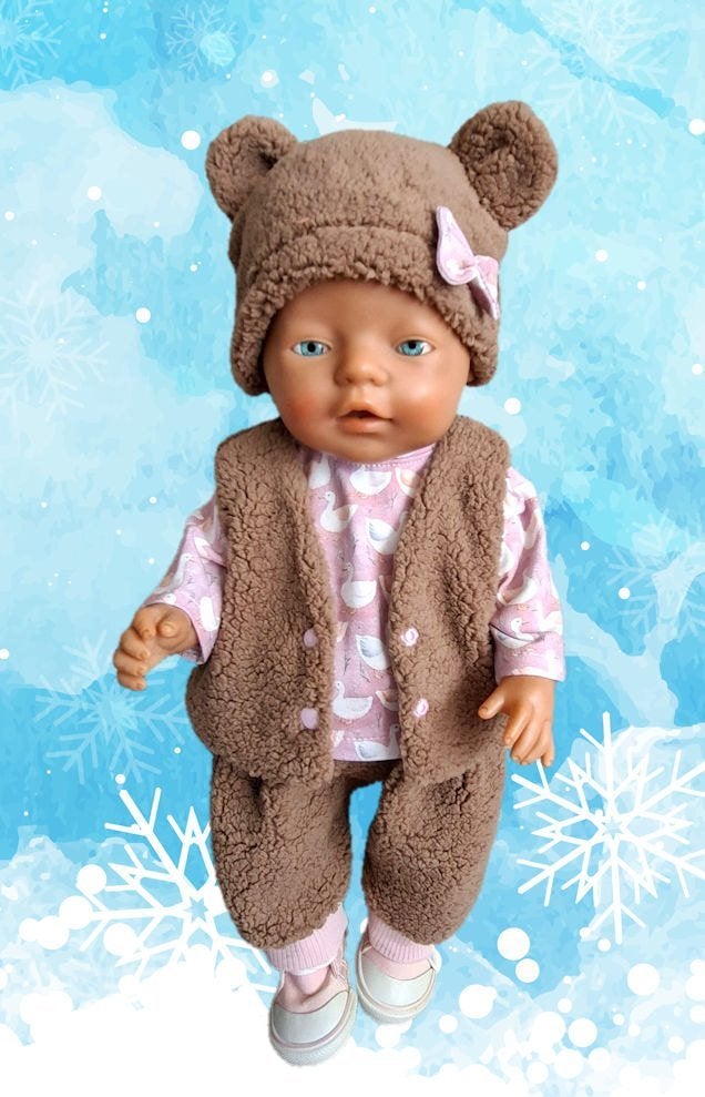 Wintersetje past babypop 43 cm, Ophalen, Nieuw, Babypop