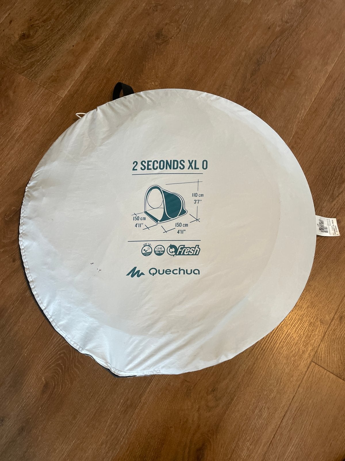 Quechua 2 Seconds XL 0 Fresh Pop-up Tent 1x gebruikt, Ophalen of Verzenden, Gebruikt, Tot en met 2