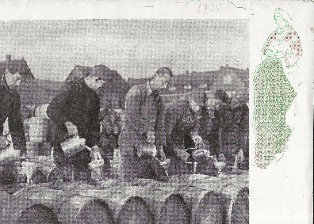 Scheveningen Bijpekelen haringvaten Foto Thuring, Ophalen of Verzenden, 1920 tot 1940, Ongelopen, Zuid-Holland