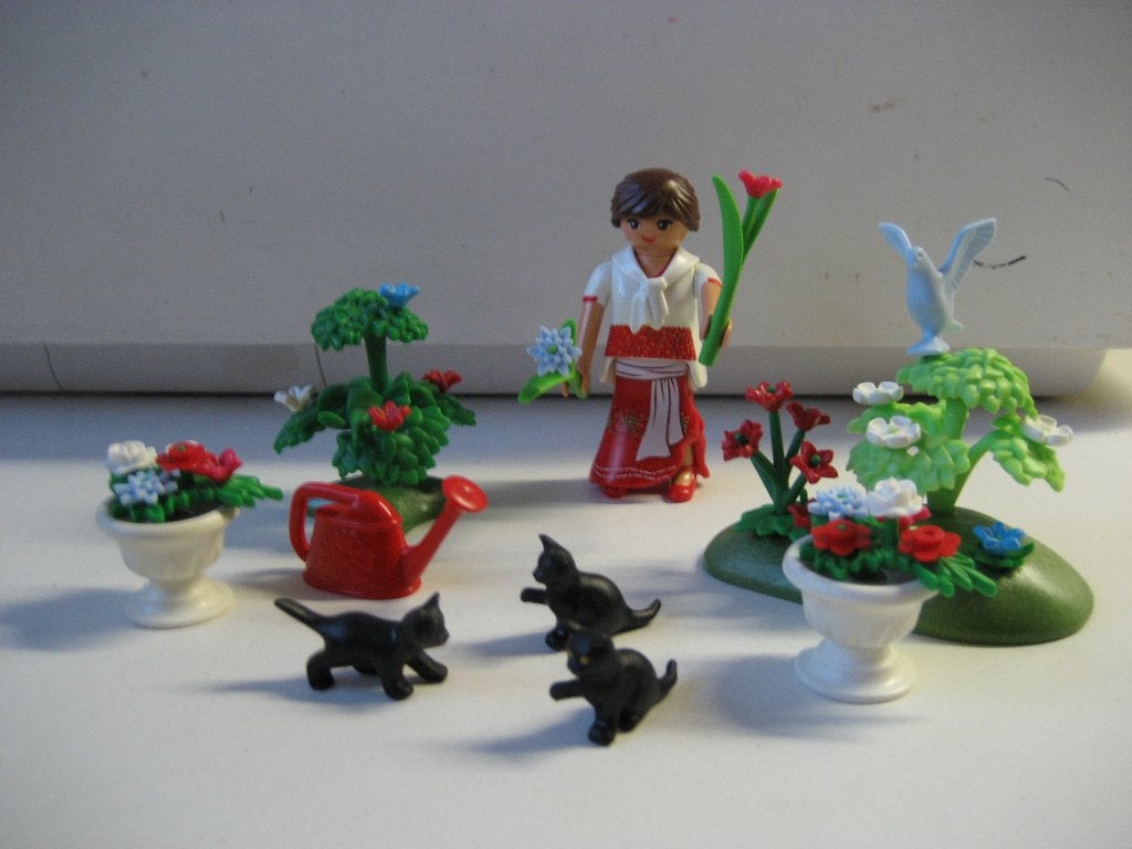 playmobil dame met poezen in de bloementuin, Ophalen of Verzenden, Zo goed als nieuw