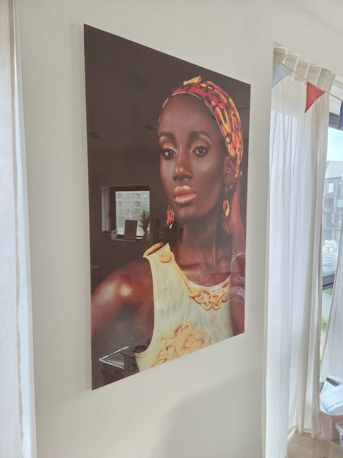 Prachtig foto schilderij van vrouw, Ophalen, Schilderij, Afrika, Overige materialen