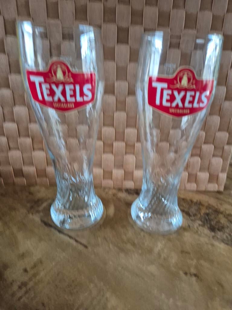 2x Texels Speciaalbier Glas 0,5L - Zo goed als nieuw, Ophalen, Zo goed als nieuw, Overige merken, Glas