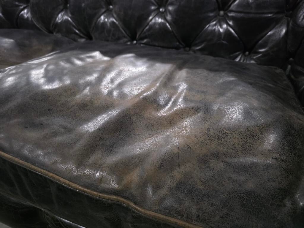 Vintage Chesterfield bank 220 cm + GRATIS BEZORGING, Gebruikt, ., Chesterfield, Ophalen of Verzenden