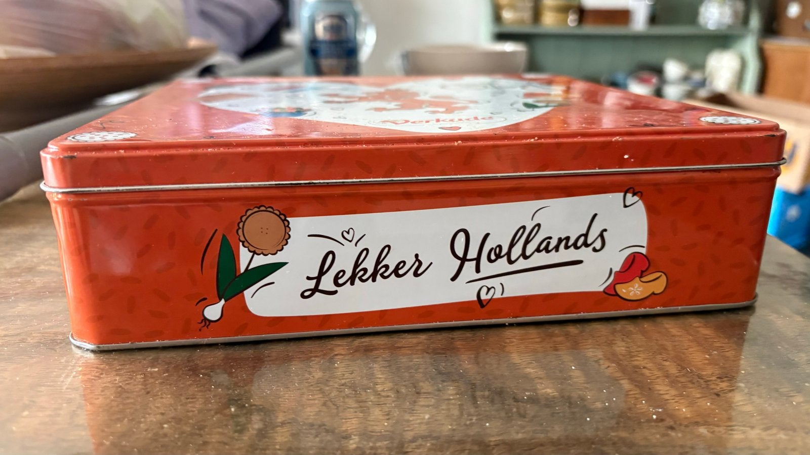 Verkade Koekblik 'Lekker Hollands' - Vintage Design, Ophalen of Verzenden, Gebruikt, Koek(jes), Verkade