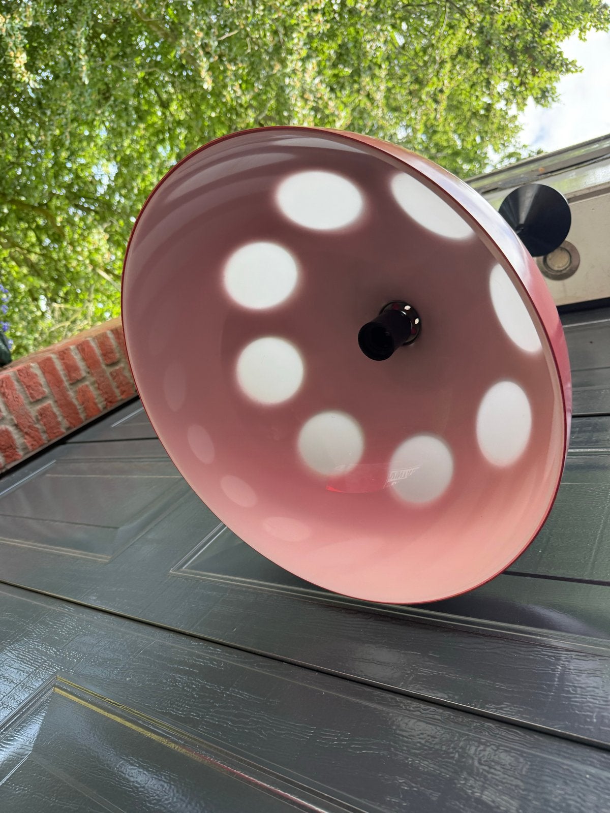 Space age Raak Amsterdam hanglamp roze met doorkijk, Gebruikt, Info@gijpsvintage.nl, 3931za, Ophalen of Verzenden