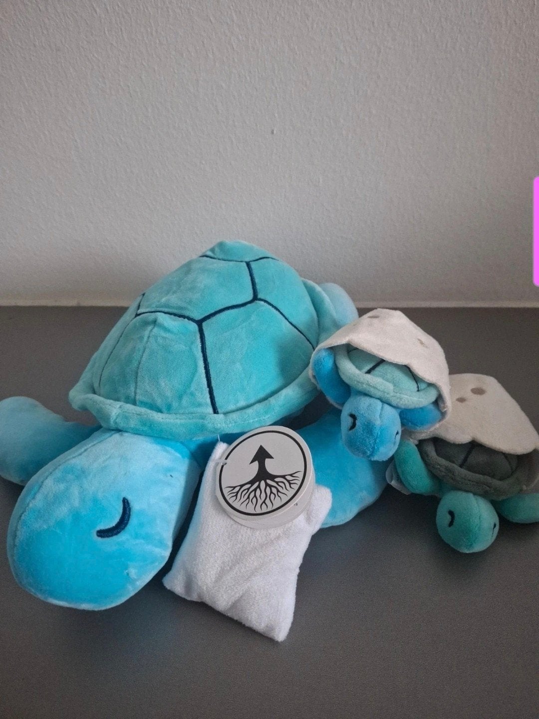 3 Schildpadden Knuffels - 2 Baby Schildpadden met Etiket, Verzenden, Overige typen, Nieuw, Met label