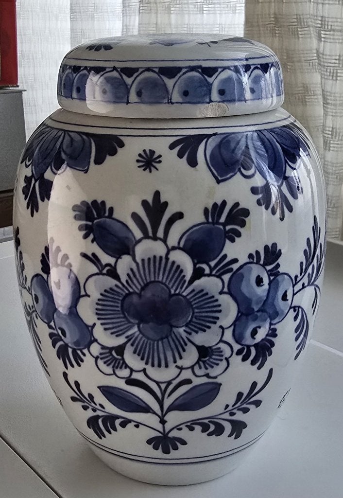 Porceleyne Fles: fraaie, ronde theebus (1982), Antiek en Kunst, Ophalen of Verzenden