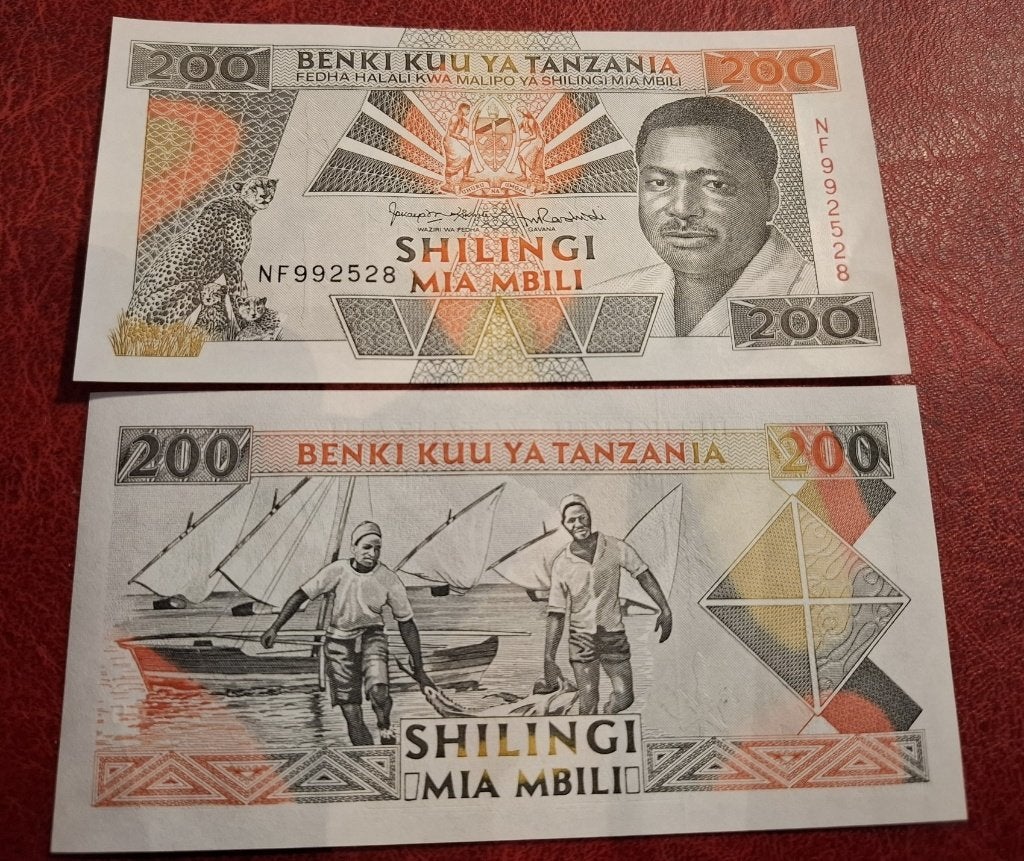 UNC biljet Tanzania 200 shillingi P#25b, Verzenden, Tanzania, Los biljet