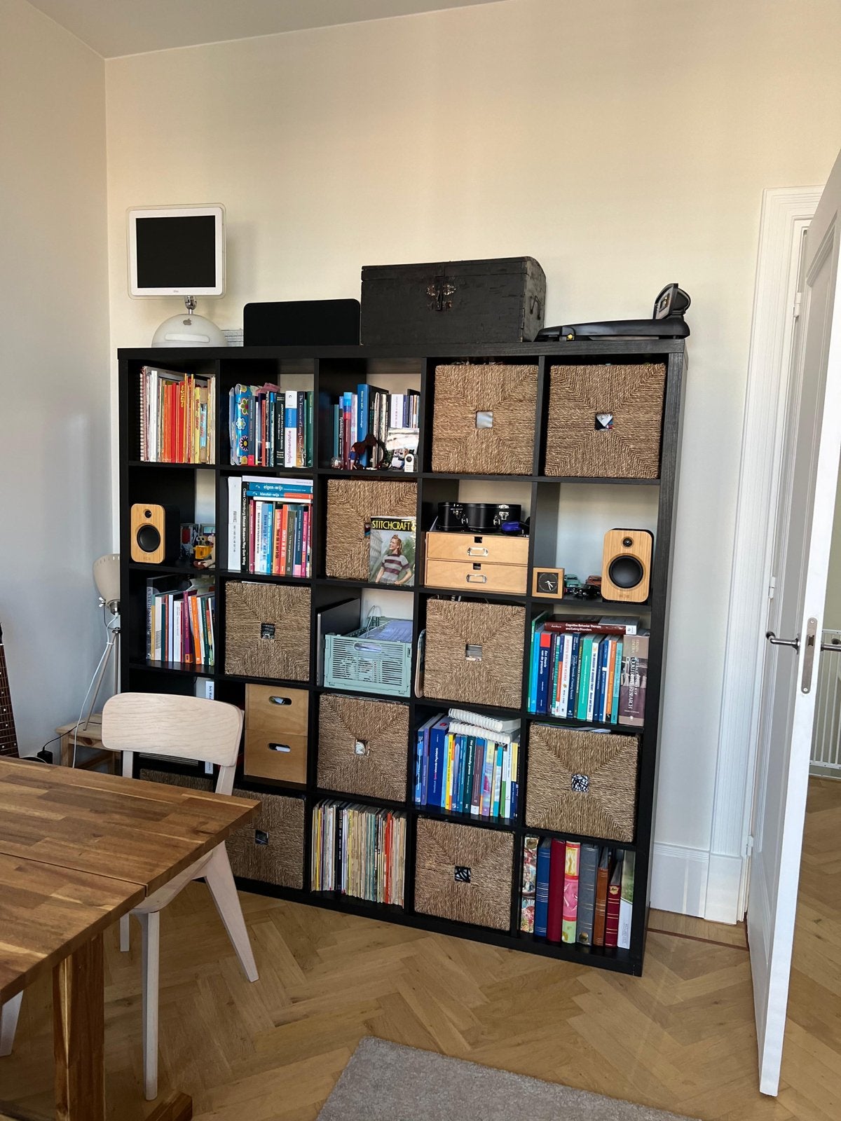 IKEA Kallax Kast Zwartbruin 182x182 cm - Gebruikt, Ophalen, Met plank(en), Gebruikt, 150 tot 200 cm