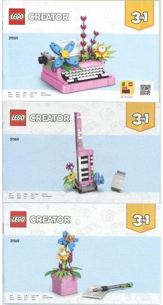 Lego | Creator 3in1 | Typemachine met bloemen | 31169, Lego, Lego, Nieuw, https://legohouse.com/en-gb/info/contact-us/