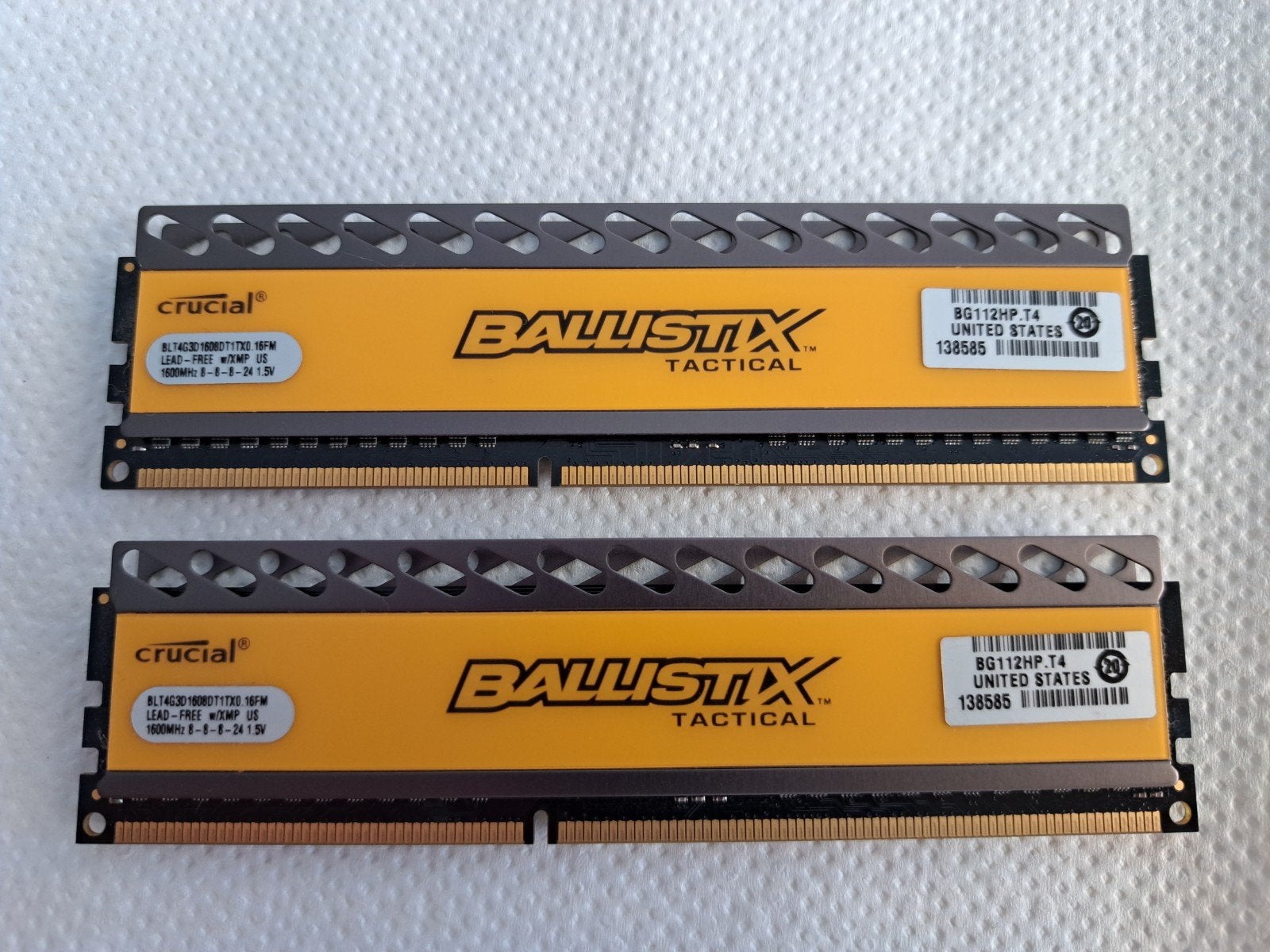 Crucial Ballistix Tactical 8GB (2x4GB) DDR3 1600MHz RAM, Computers en Software, RAM geheugen, Gebruikt, 8 GB, DDR3, Ophalen of Verzenden