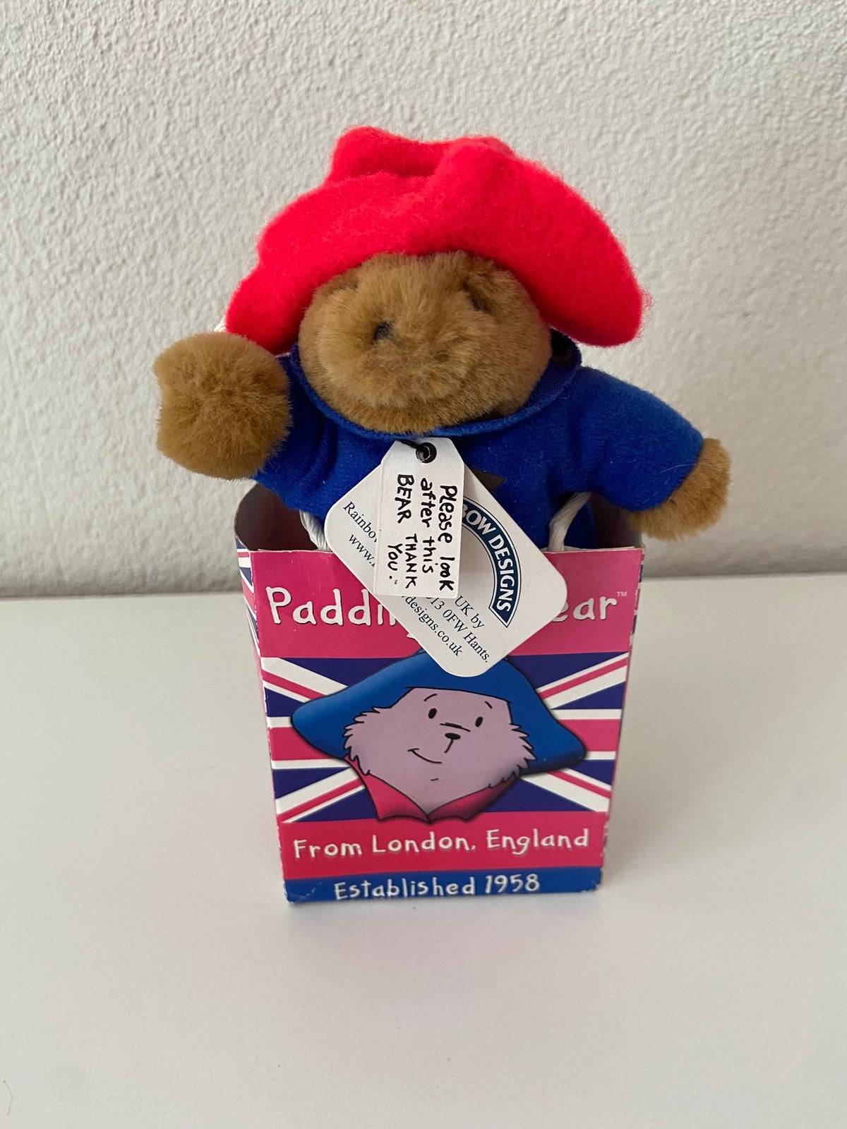 Vintage Paddington Bear knuffeltje in doosje (2004), Verzamelen, Beren en Cherished Teddies, Zo goed als nieuw, Stoffen beer, Overige merken