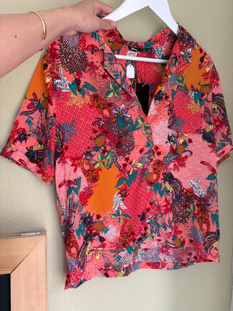 Superdry blouse print 40 nieuw, Ophalen of Verzenden, Nieuw, Maat 38/40 (M), Roze