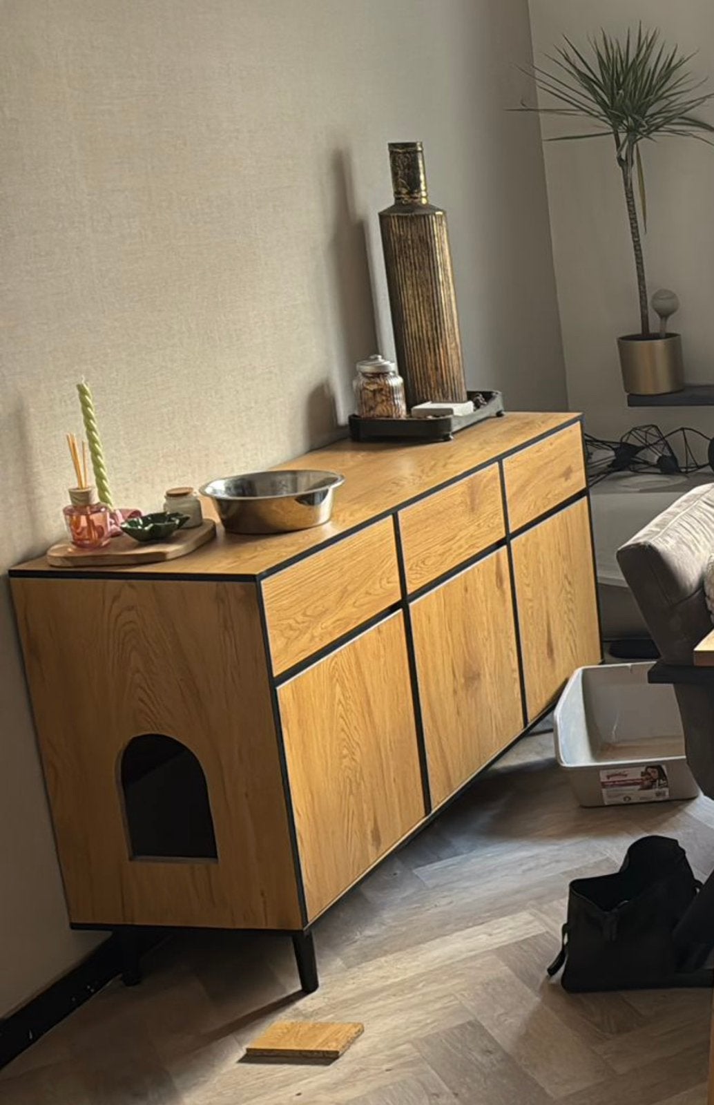 Kattenbak meubel, Dieren en Toebehoren, Ophalen, Zo goed als nieuw