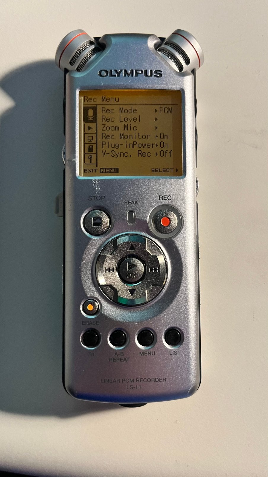 Olympus LS-11 voice recorder / memorecorder, Ophalen of Verzenden, Gebruikt, Audio