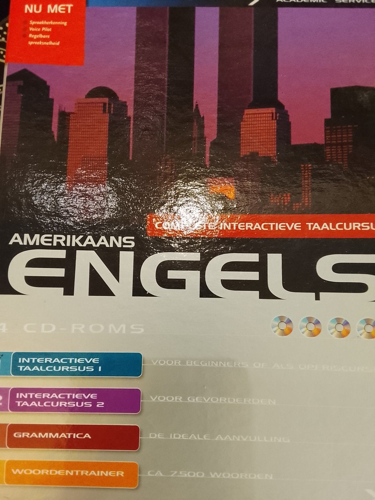 Amerikaans Engels Complete Interactieve Taalcursus 4 CD-ROMs, Boeken, Ophalen of Verzenden