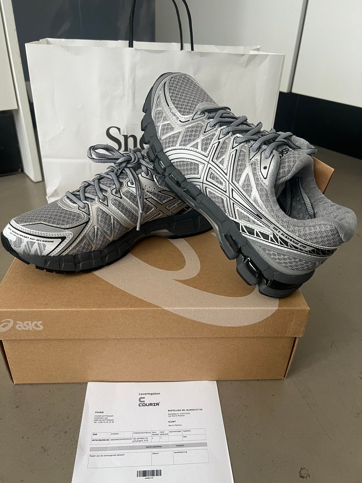 ASICS GEL-KAYANO 20 Sneakers - Grijs/Zilver, Overige kleuren, Nieuw, Ophalen of Verzenden, Sneakers of Gympen