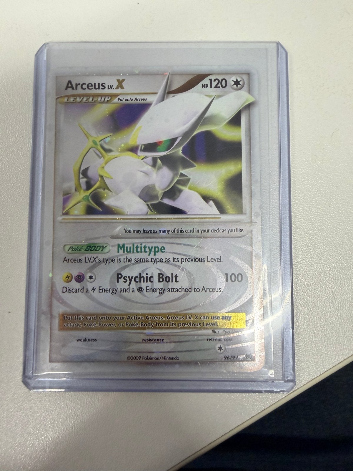 Pokemon Arceus LV.X Holo 2009 96/99, Ophalen, Zo goed als nieuw, Losse kaart, Foil