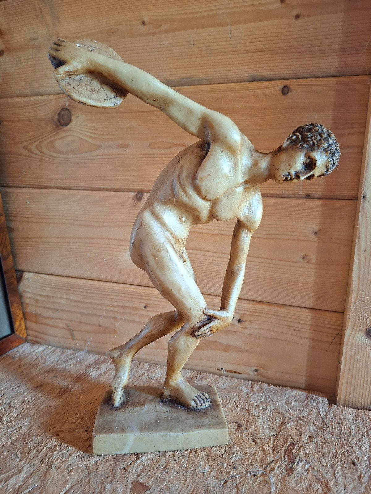 Vintage beeld discuswerper diabolo, Ophalen of Verzenden