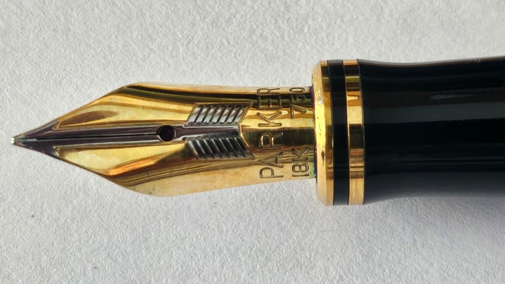 Parker Duofold Black GT  *  18k 750  *  Jubileum geschenk., Ophalen of Verzenden, Zo goed als nieuw, Zwart, Goud