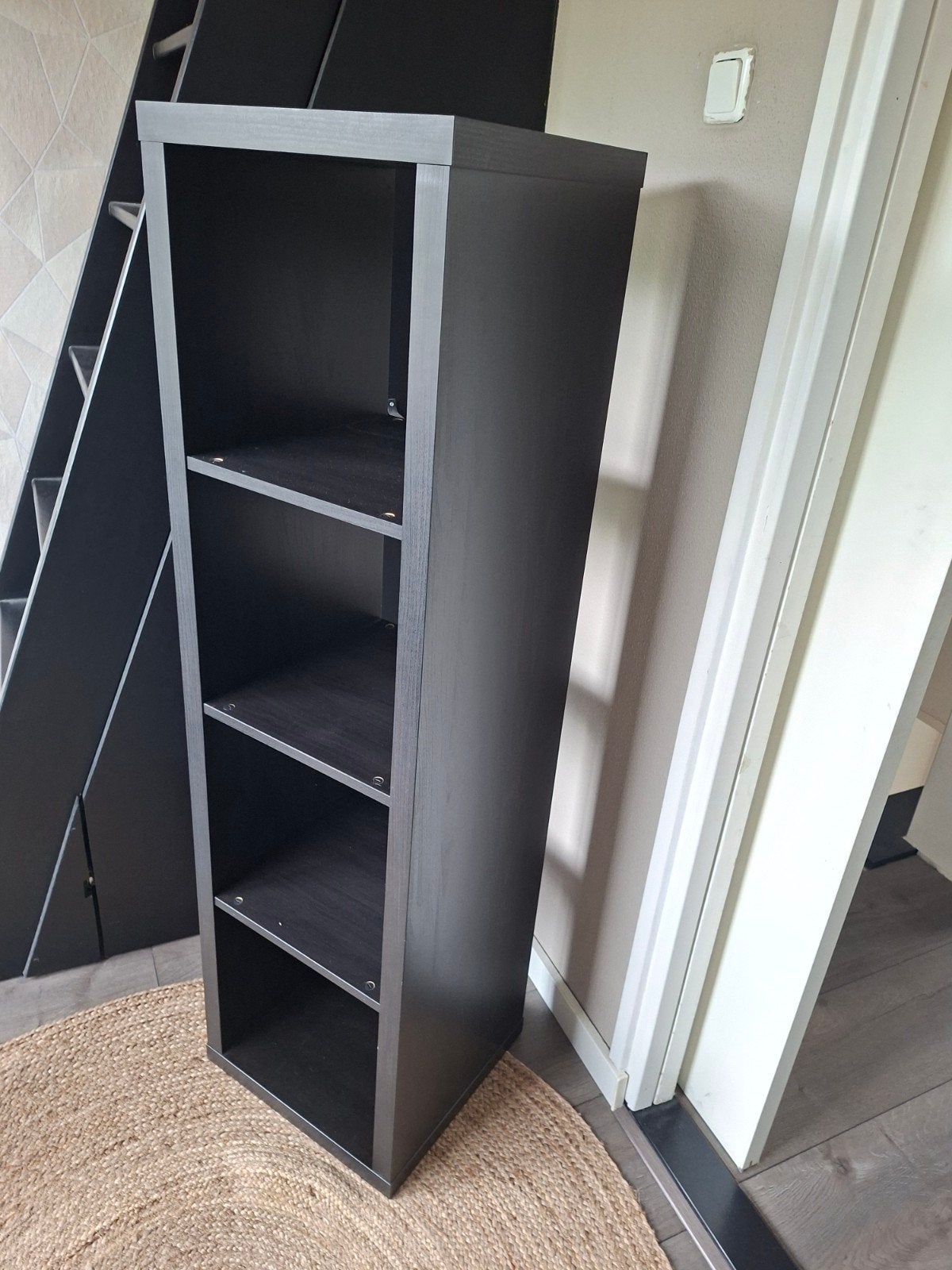 Ikea KALLAX kast - Zwartbruin, 4 vakken, Huis en Inrichting, Ophalen, Met plank(en), Minder dan 50 cm, Gebruikt