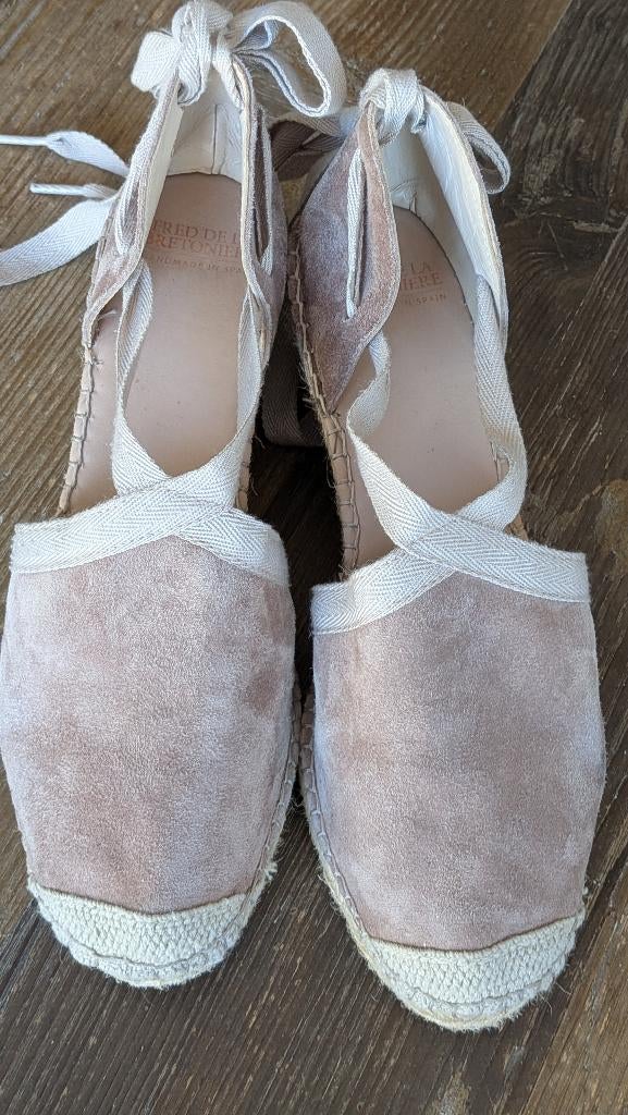 Fred de la Bretoniere Espadrilles kleur Taupe maat 39, Ophalen, Fred de la Bretoniere, Overige kleuren, Zo goed als nieuw