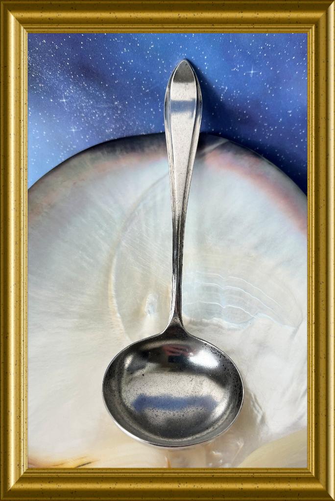 Zilveren sauslepel / juslepel, puntfilet, van Kempen, 1915, Antiek en Kunst, Antiek | Goud en Zilver, Ophalen of Verzenden, Zilver