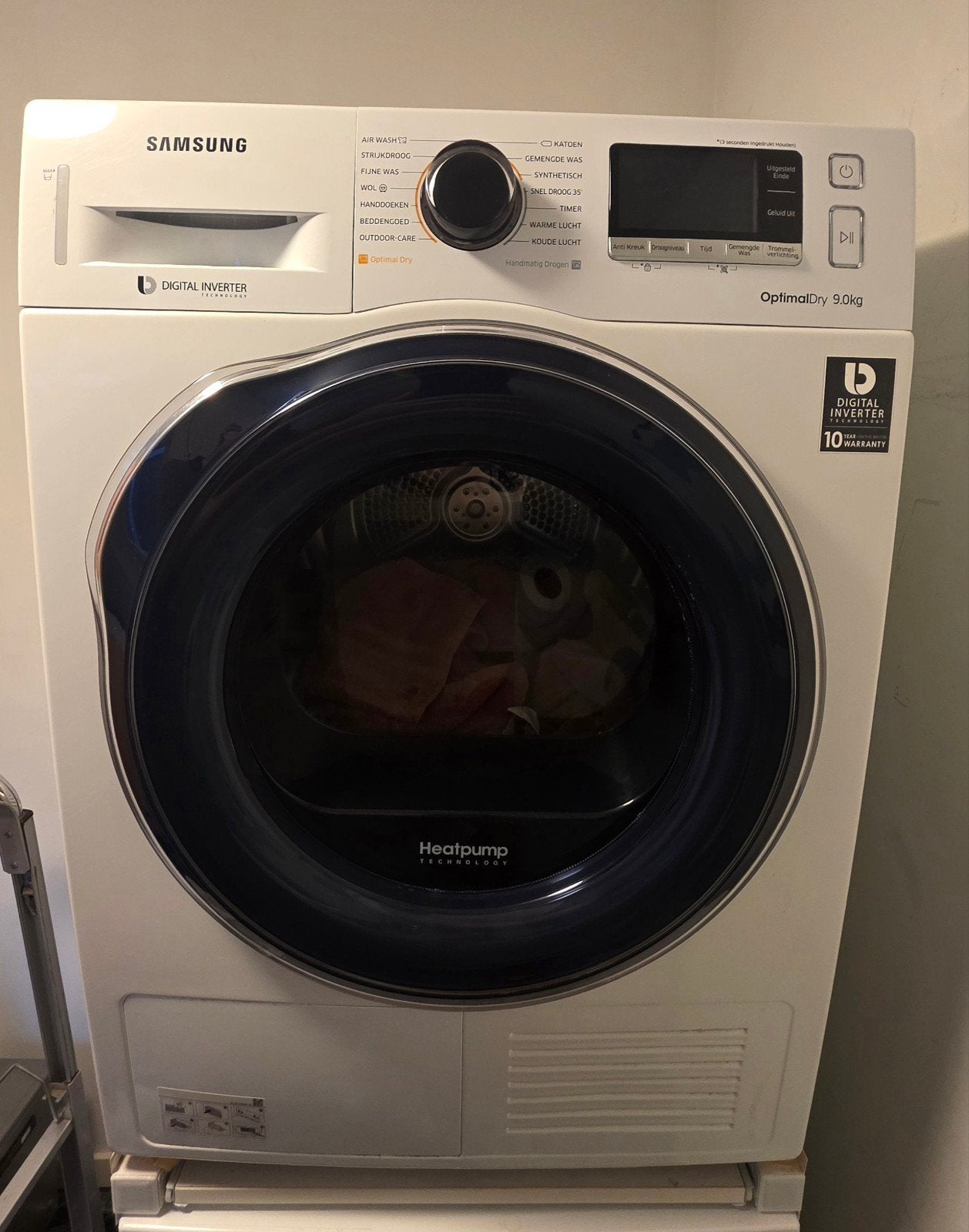 Samsung DV9OM6200CW/EN Warmtepompdroger 9kg, Witgoed en Apparatuur, Wasdrogers, Gebruikt, 8 tot 10 kg, Ophalen of Verzenden, 85 tot 90 cm
