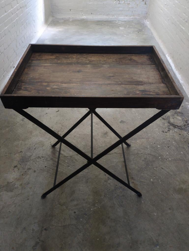 Teakhouten sidetable, Ophalen, Rechthoekig, 75 cm of meer, 60 cm of meer