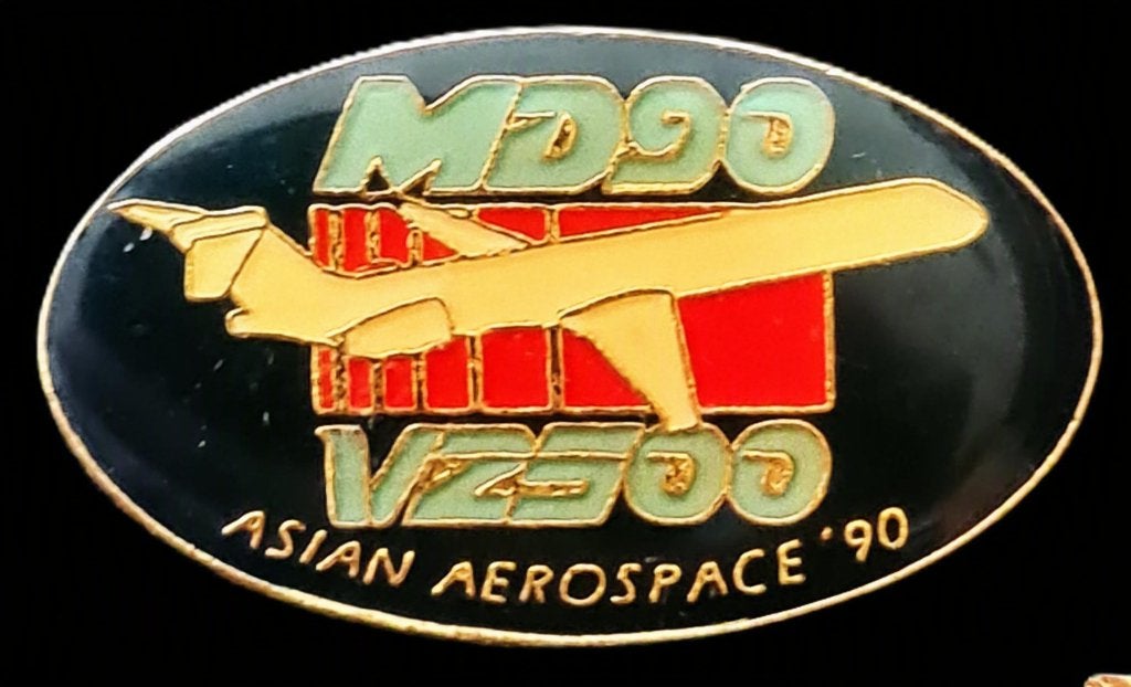 Mc. Donnell Douglas MD-90 Asian Aerospace '90 pin, Verzenden, Nieuw, Transport, Speldje of Pin