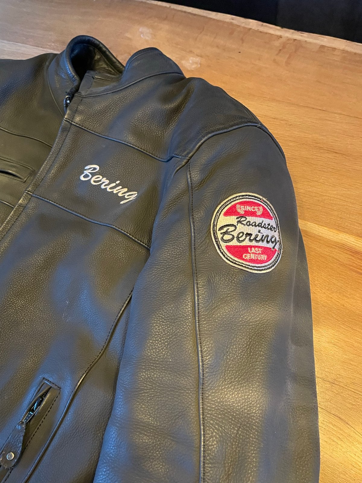 Bering leren motorjas - Maat L, Motoren, Kleding | Motorkleding, Ophalen, Tweedehands, Heren, Jas | leer
