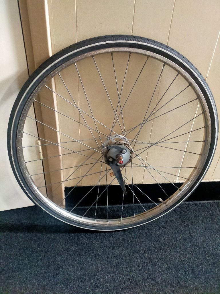 Voorwiel 28", Gebruikt, Staal, Ophalen, Wiel