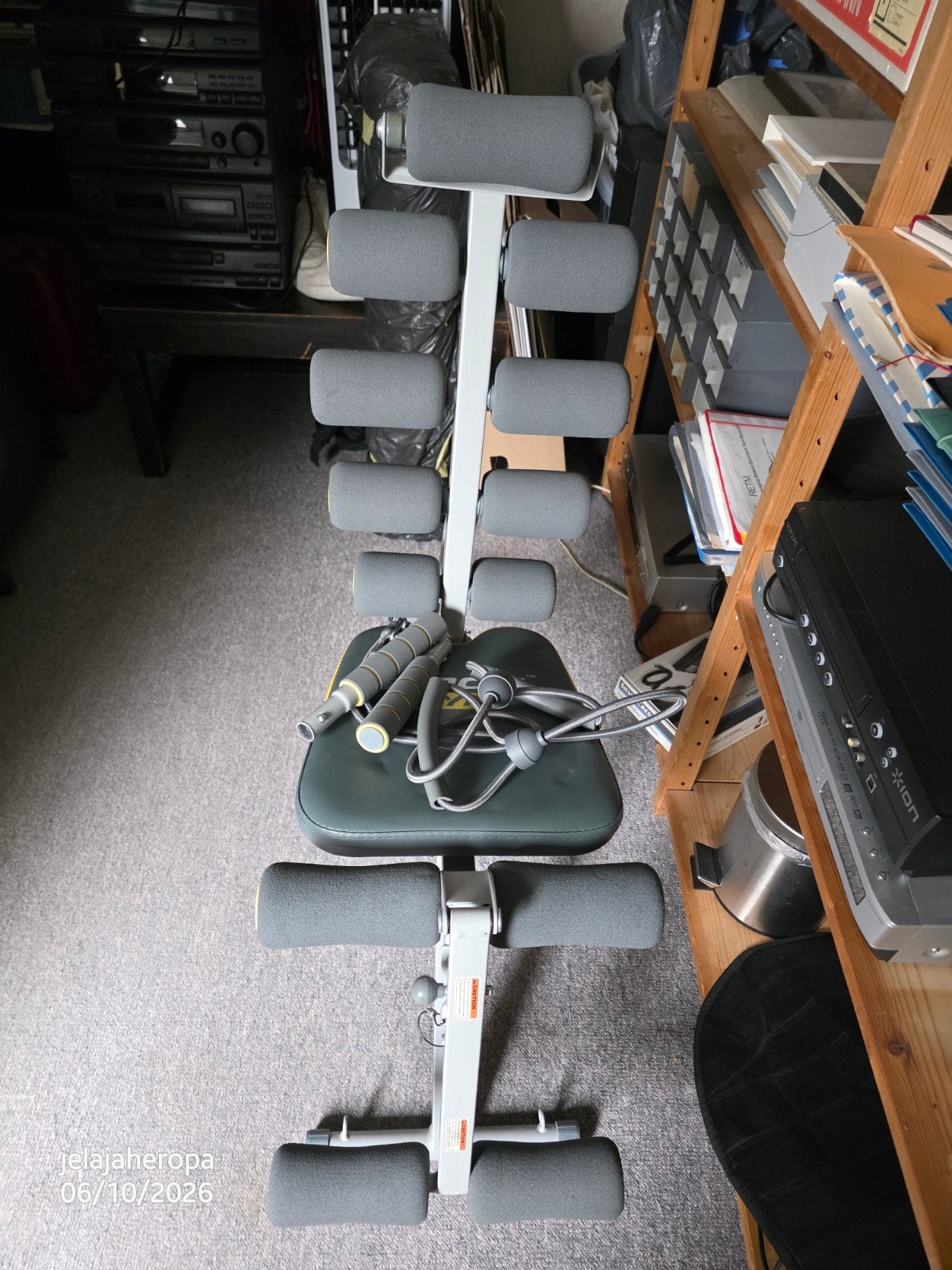 Rock Gym Fitnessapparaat - Buikspiertrainer & Halterbank, Gebruikt, Krachtstation, Ophalen of Verzenden, Metaal