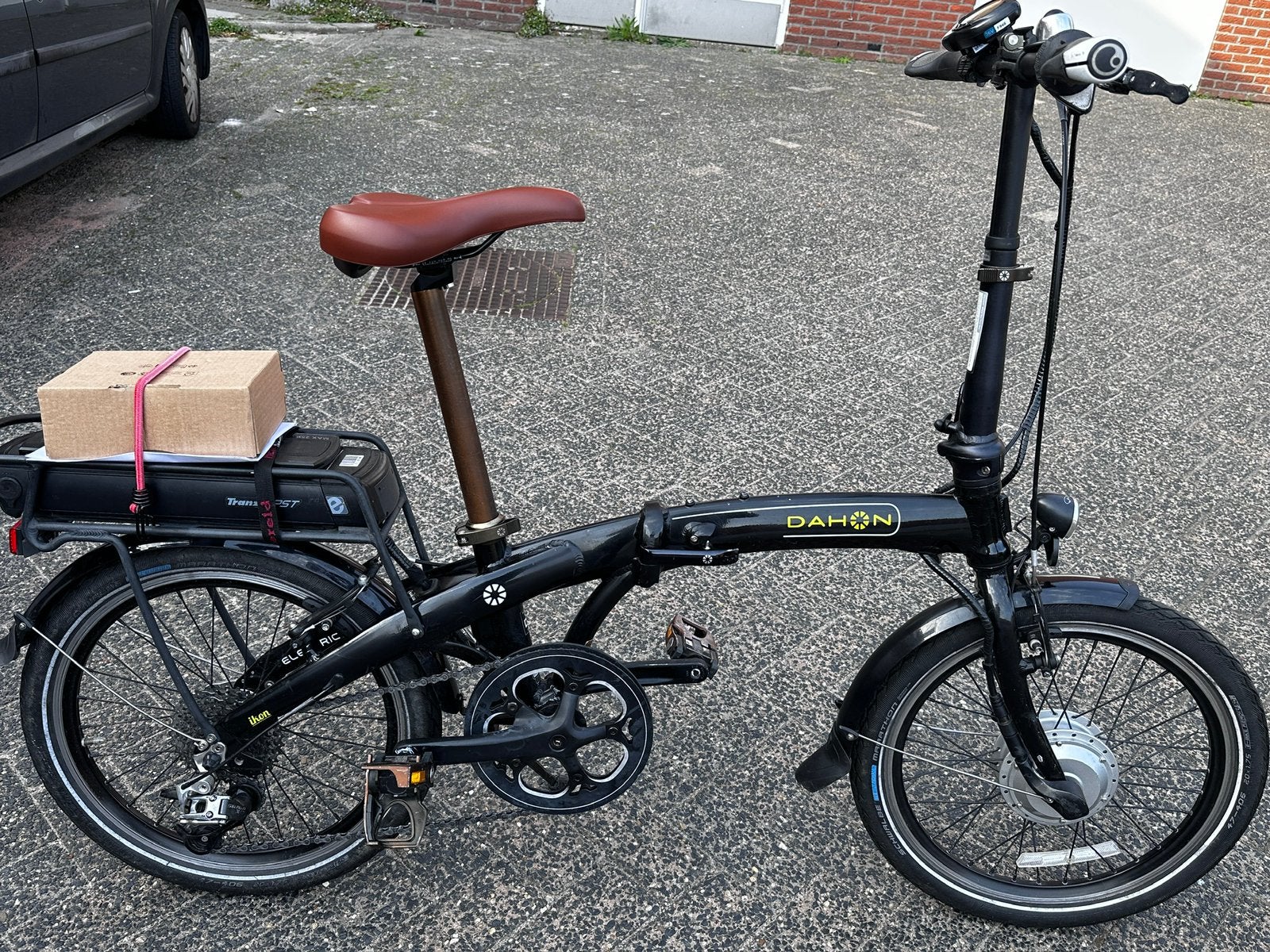 Dahon elektrische vouwfiets, Fietsen en Brommers, Fietsen | Vouwfietsen, Ophalen, 20 inch of meer, Gebruikt, Versnellingen