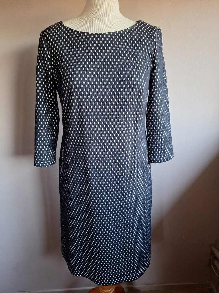 Nieuwe zwarte stretch jurk print van Taifun, maat S, Zwart, Nieuw, Ophalen of Verzenden, Maat 36 (S)