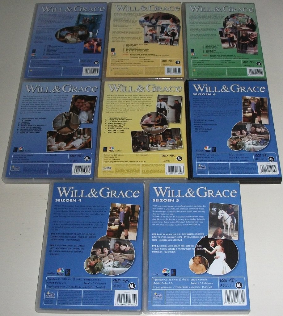 TV-Serie *** WILL & GRACE *** 7 stuks, Nederlands, Ophalen of Verzenden, Vanaf 12 jaar, Gebruikt