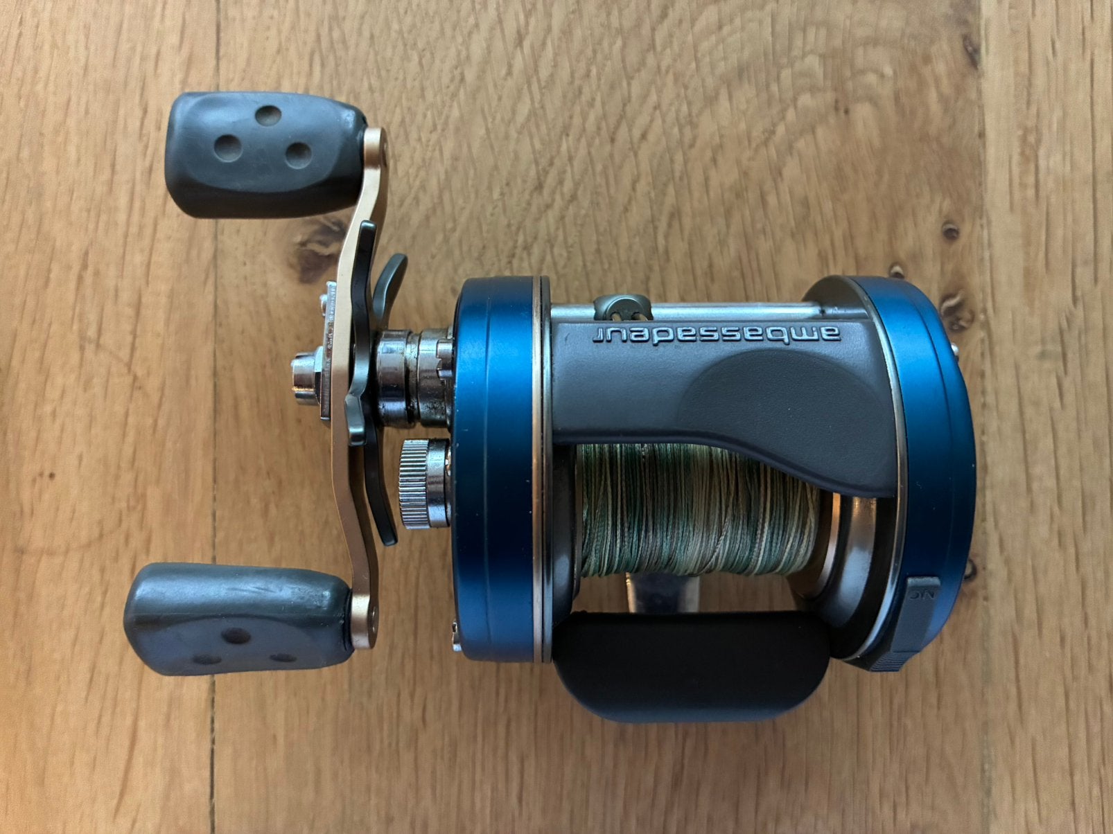 Abu Garcia 6601 C4 met ratel, Watersport en Boten, Ophalen of Verzenden, Gebruikt, Molen
