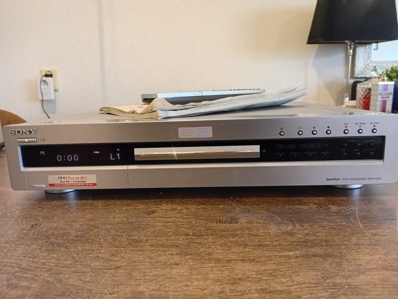 Sony ShowView DVD Recorder RDR-GX3 met afstandsbediening, Ophalen of Verzenden, Gebruikt, Dvd-recorder, Sony