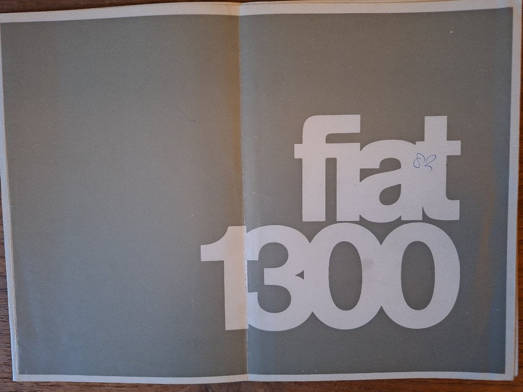 Fiat 1300 folder uit 1965, Boeken, Ophalen of Verzenden, Gelezen, Overige merken