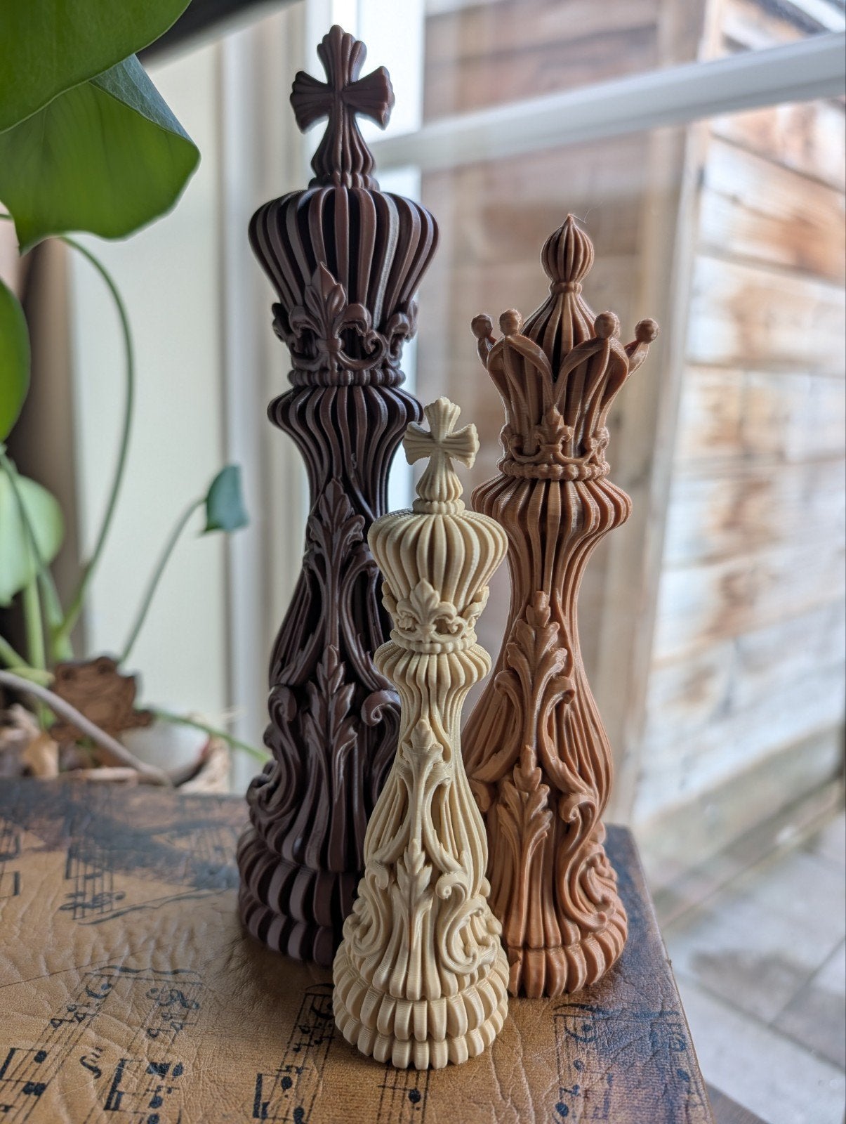 3D Geprinte Schaakstukken Familie - 23 cm Hoog, Ophalen of Verzenden, Nieuw