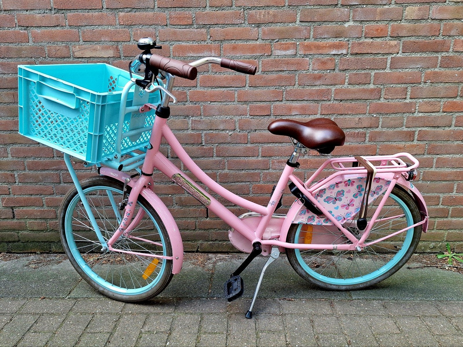 22 inch roze meisjesfiets, Ophalen, Terugtraprem, 22 inch, Gebruikt