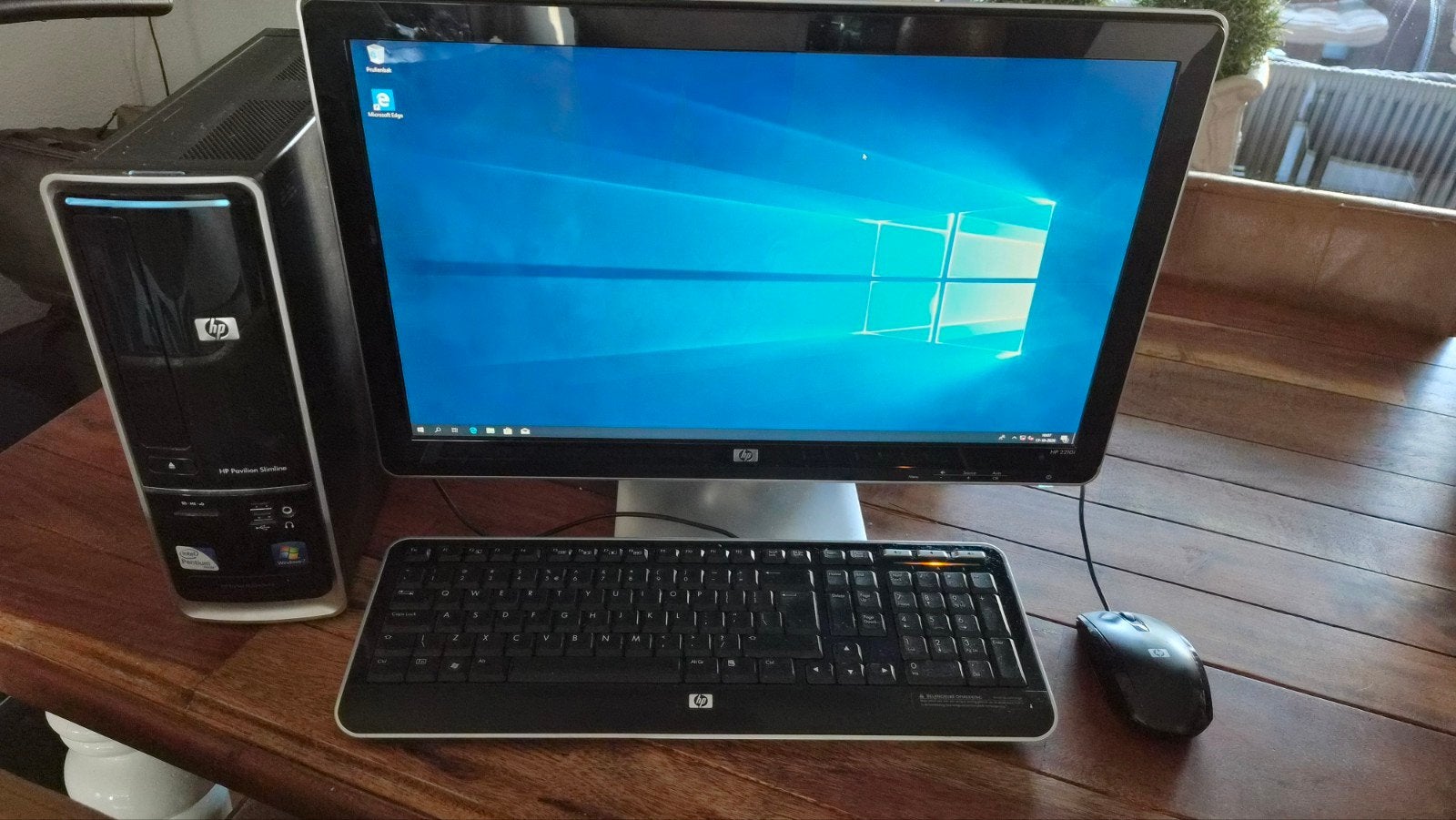 HP Pavilion Slimline Desktop PC compleet, Computers en Software, Ophalen, Gebruikt, HDD, 2 tot 3 Ghz
